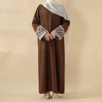 Load image into Gallery viewer, Elegant Cocoon-Cut Pullover Dress | 2-Piece Set Embroidered Abaya (AA145)
