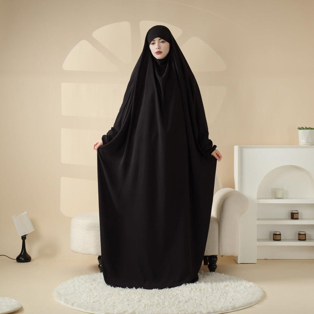Premium Full Length Jilbab  Black and white