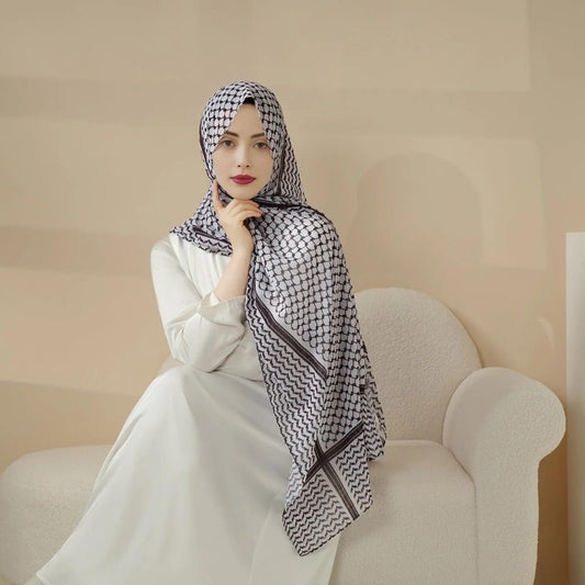 Chiffon Keffiyeh Hijab (AH045)