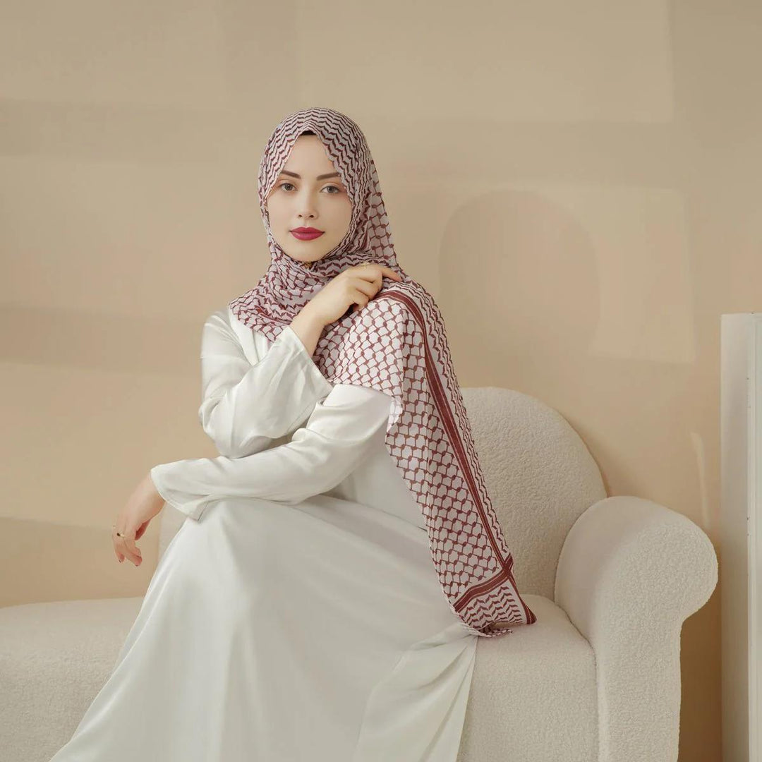 Chiffon Keffiyeh Hijab (AH045)