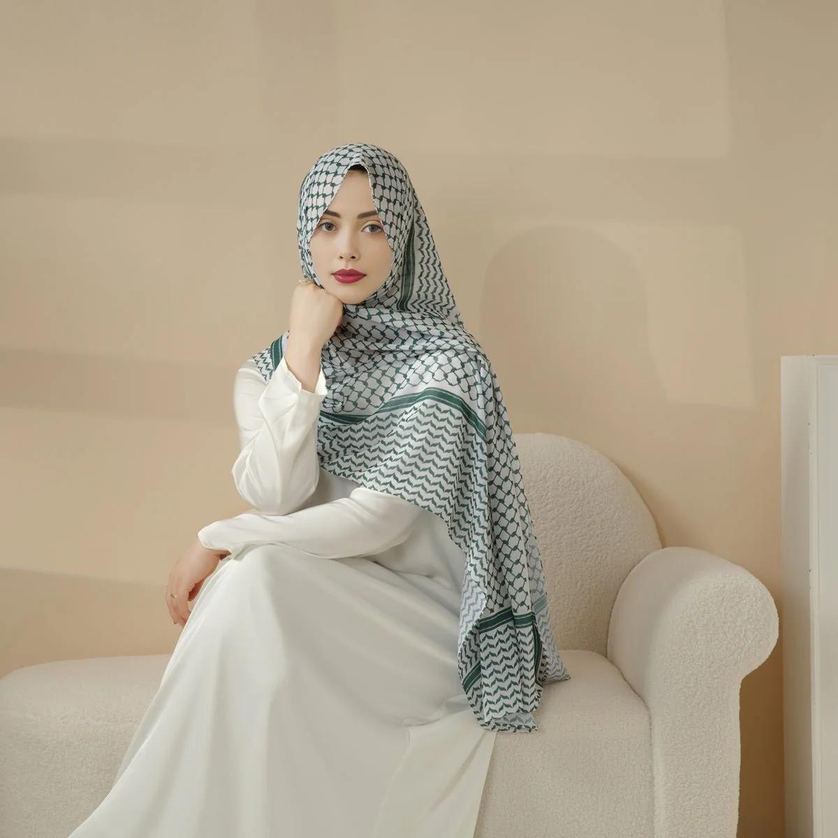 Chiffon Keffiyeh Hijab (AH045)